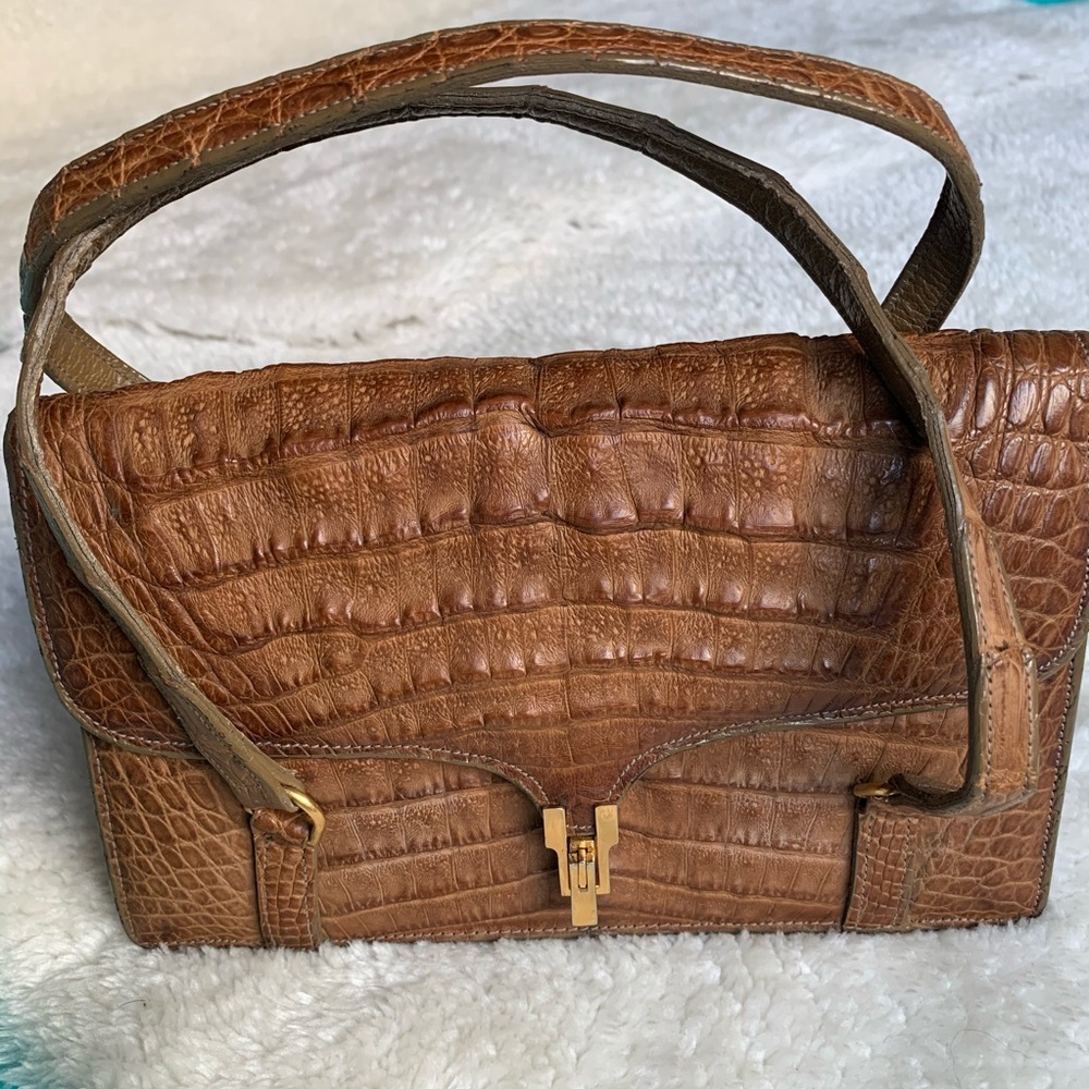 Vintage Croco Sauvage by Lucille de Paris handbag